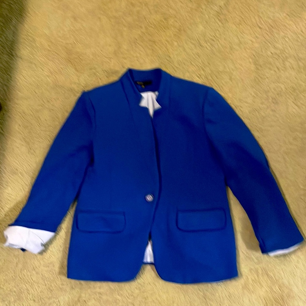 NWOT Gibson Notch collar Large royal blue blazer